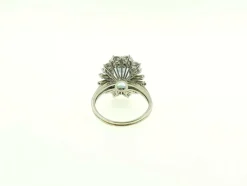 Bague or blanc aigue-marine diamants