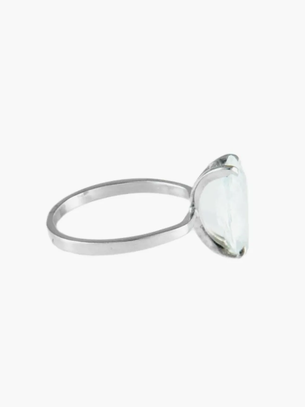 Bague Or Blanc Aigue-Marine