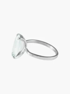 Bague Or Blanc Aigue-Marine