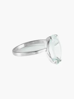 Bague Or Blanc Aigue-Marine