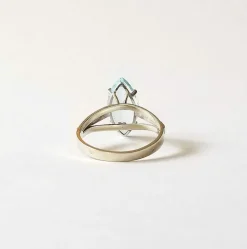 Bague or blanc aigue-marine 2.15 carats
