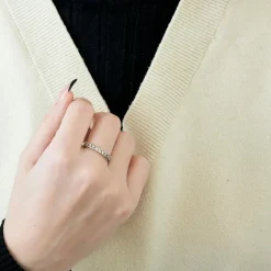 BAGUE OR BLANC ALLIANCE AMERICAINE.