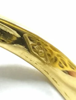 Bague or blanc argenté avec diamants et opale