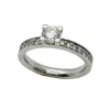 Bague or blanc avec diamant solitaire 0,50ct