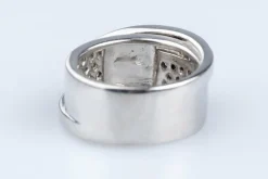 Bague Or blanc 1.65ct Saphir Diamant