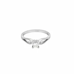 Bague or blanc diamant
