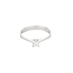 Bague or blanc diamant