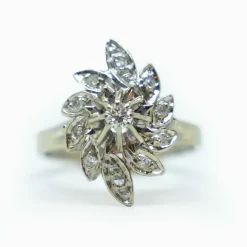 Bague or blanc diamant
