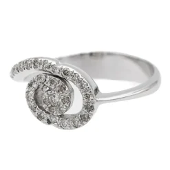 Bague or blanc diamant