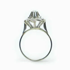 Bague or blanc diamant
