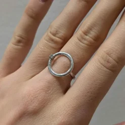 Bague or blanc diamant