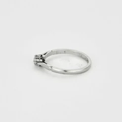 Bague or blanc diamant