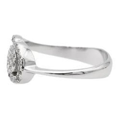 Bague or blanc diamant