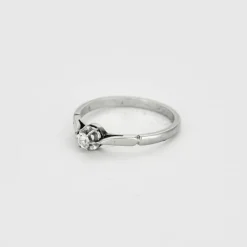 Bague or blanc diamant