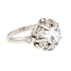 Bague or blanc diamant et béryl