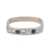 Bague Or blanc Diamant, Saphir