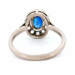 Bague Or blanc Diamant Saphir