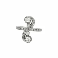 Bague or blanc diamants