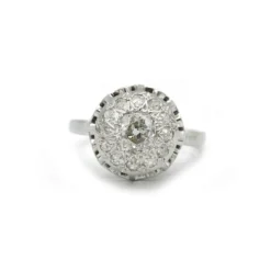 Bague or blanc diamants