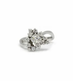 Bague or blanc diamants