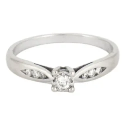 Bague or blanc diamants