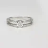 Bague or blanc diamants