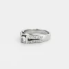 Bague or blanc, diamants