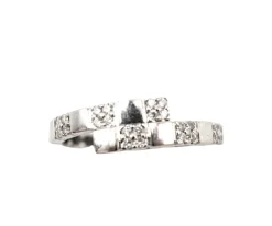 Bague or blanc diamants
