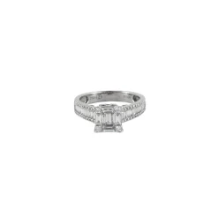 Bague or blanc diamants