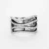 Bague or blanc diamants