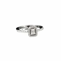 Bague or blanc diamants