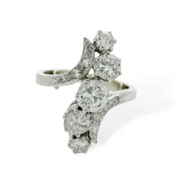 Bague or blanc diamants