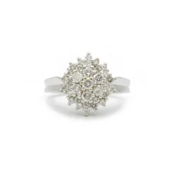 Bague or blanc, diamants