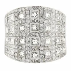 Bague or blanc diamants
