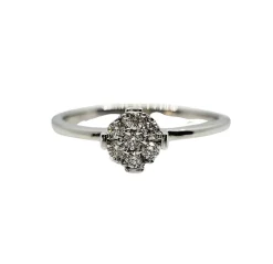 Bague or blanc diamants
