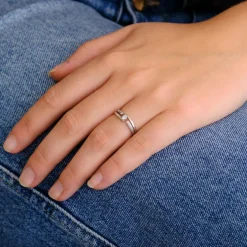 Bague Or blanc diamants