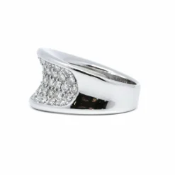 Bague or blanc diamants