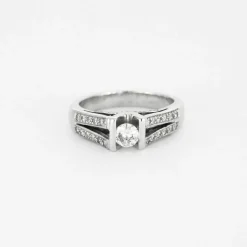 Bague or blanc, diamants