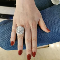 Bague or blanc diamants