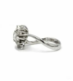Bague or blanc diamants