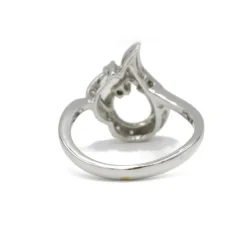 Bague or blanc diamants