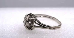 Bague or blanc diamants