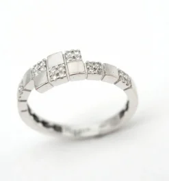 Bague or blanc diamants