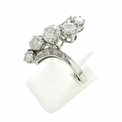 Bague or blanc diamants