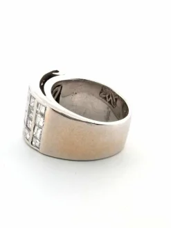 Bague or blanc diamants