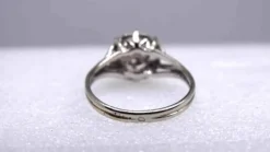 Bague or blanc diamants