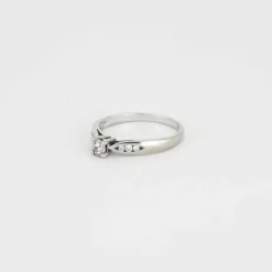 Bague or blanc diamants
