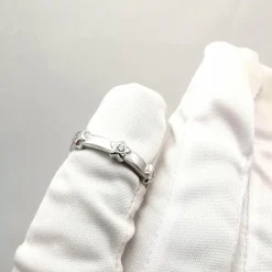 Bague or blanc diamants