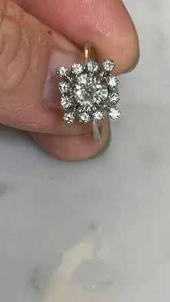 Bague or blanc diamants