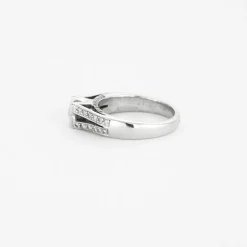 Bague or blanc, diamants